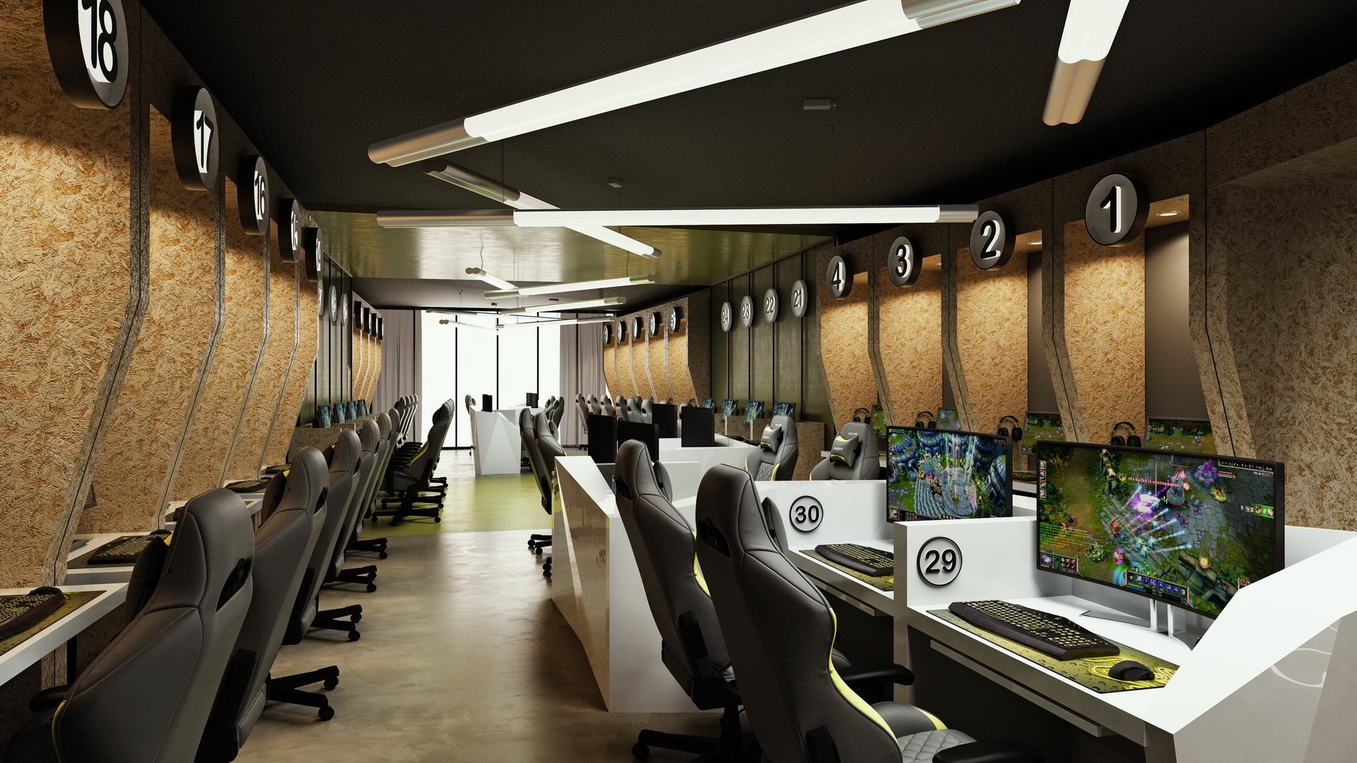 Meeting room with planted walls